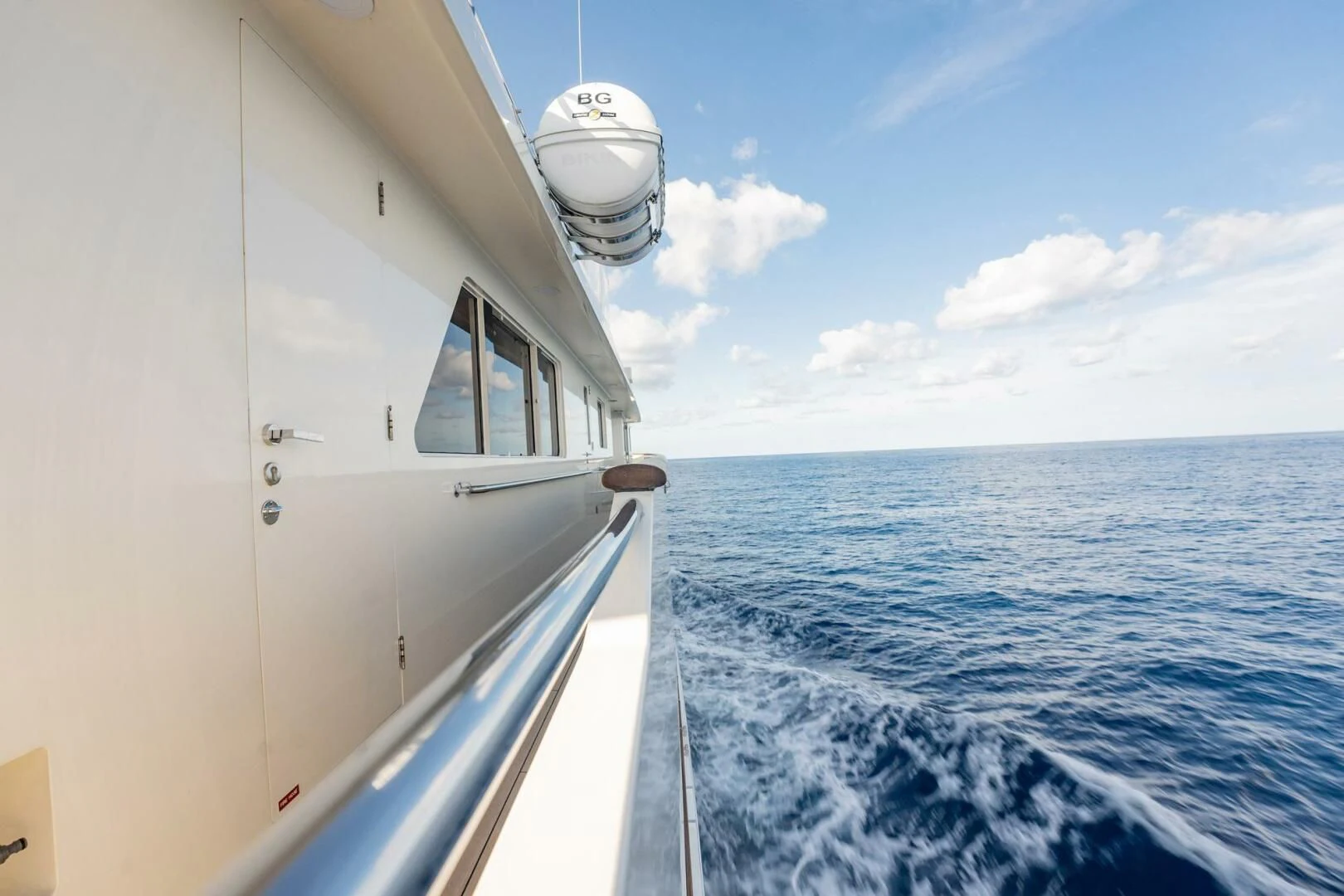 a boat in the water aboard BG Yacht for Sale