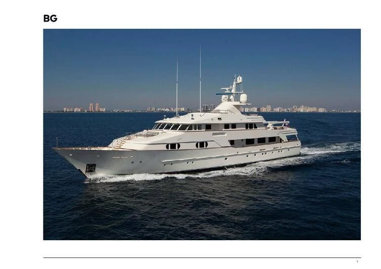 a white boat on the water aboard BG Yacht for Sale