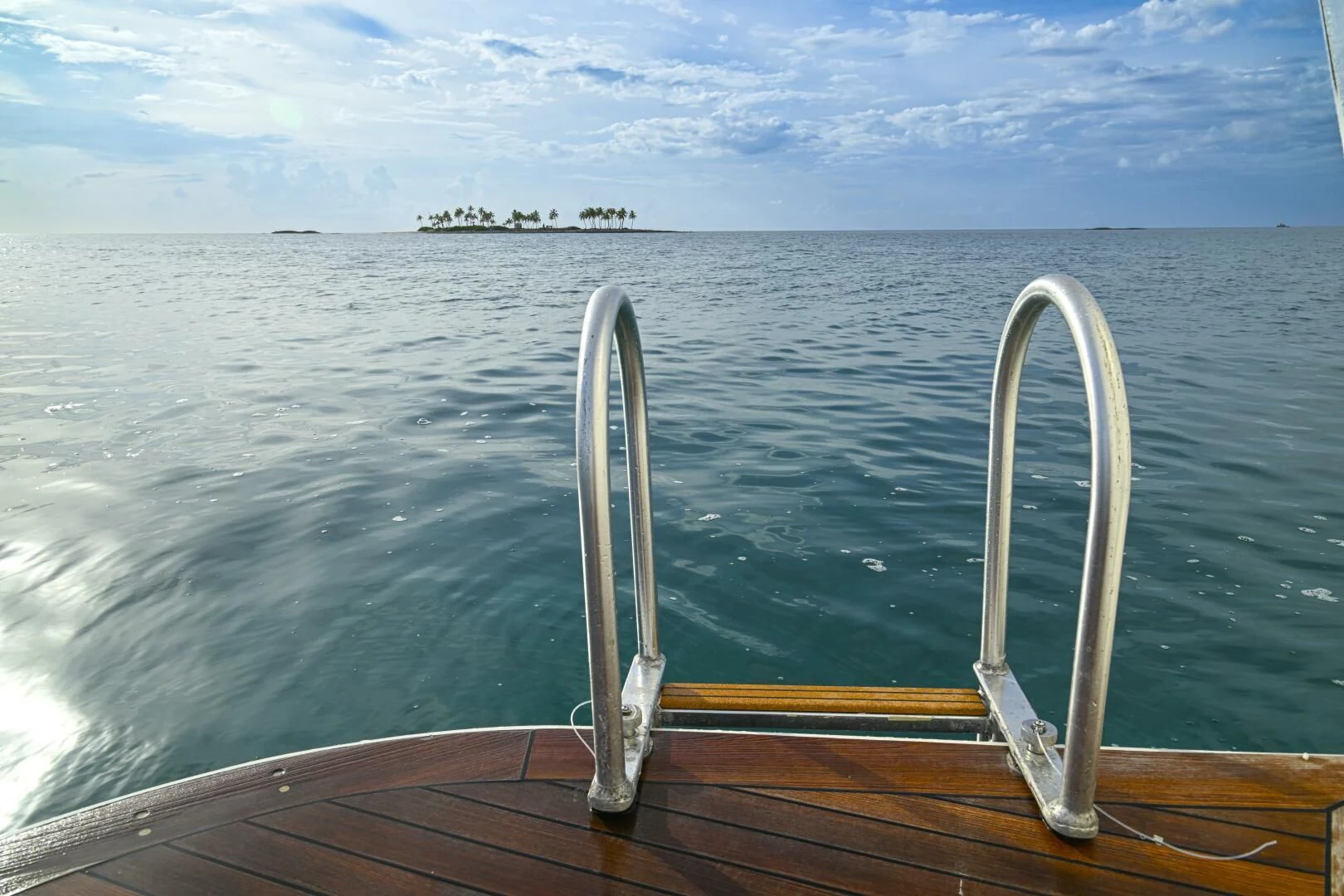 a railing on a boat aboard BG Yacht for Sale