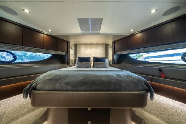 a bed in a car aboard CHINONINO Yacht for Sale