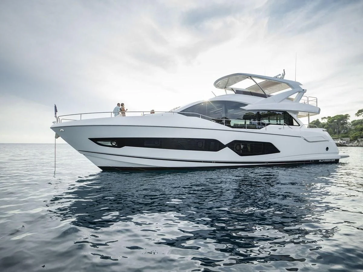 a white yacht on the water aboard CHINONINO Yacht for Sale