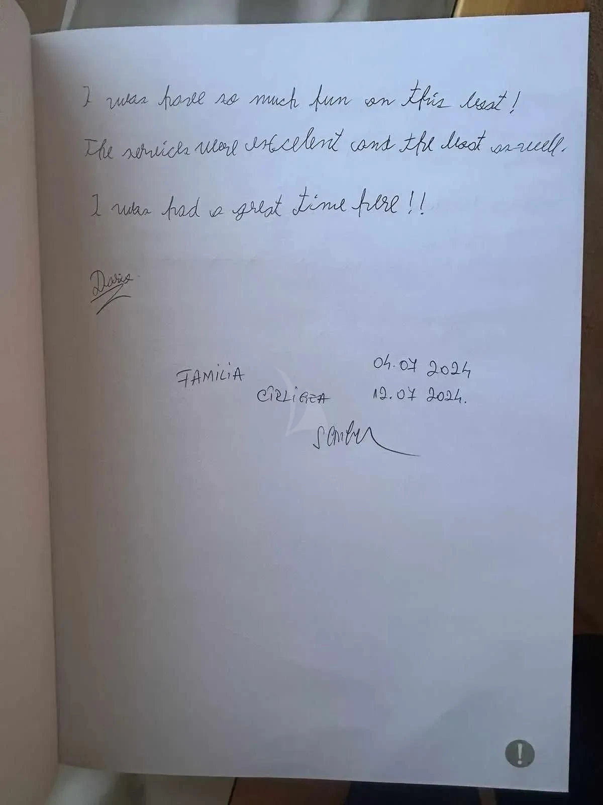 text, letter aboard STELA 117 Yacht for Sale