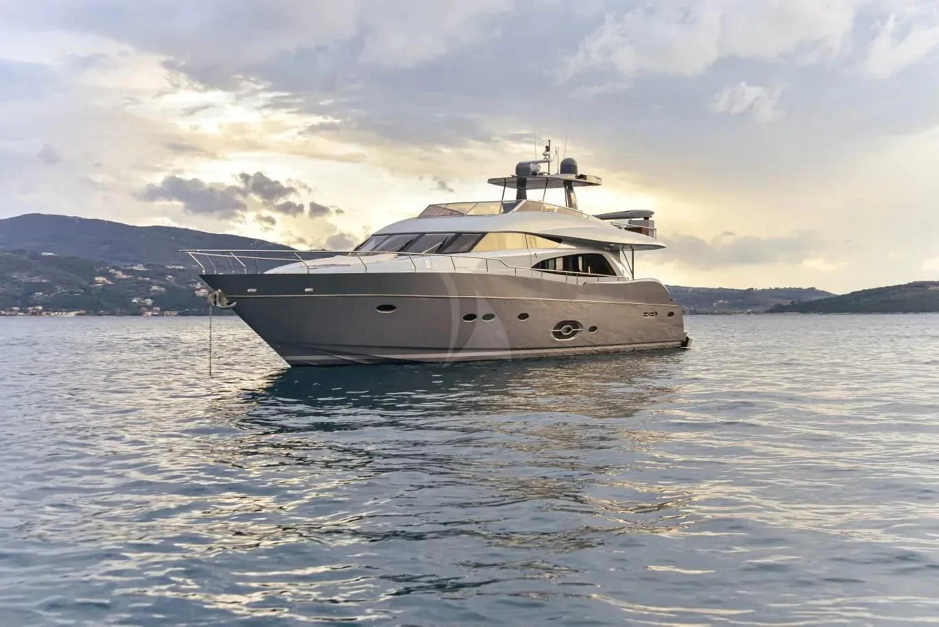 a boat in the water aboard STELA 117 Yacht for Sale