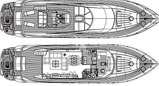 diagram, engineering drawing aboard STELA 117 Yacht for Sale