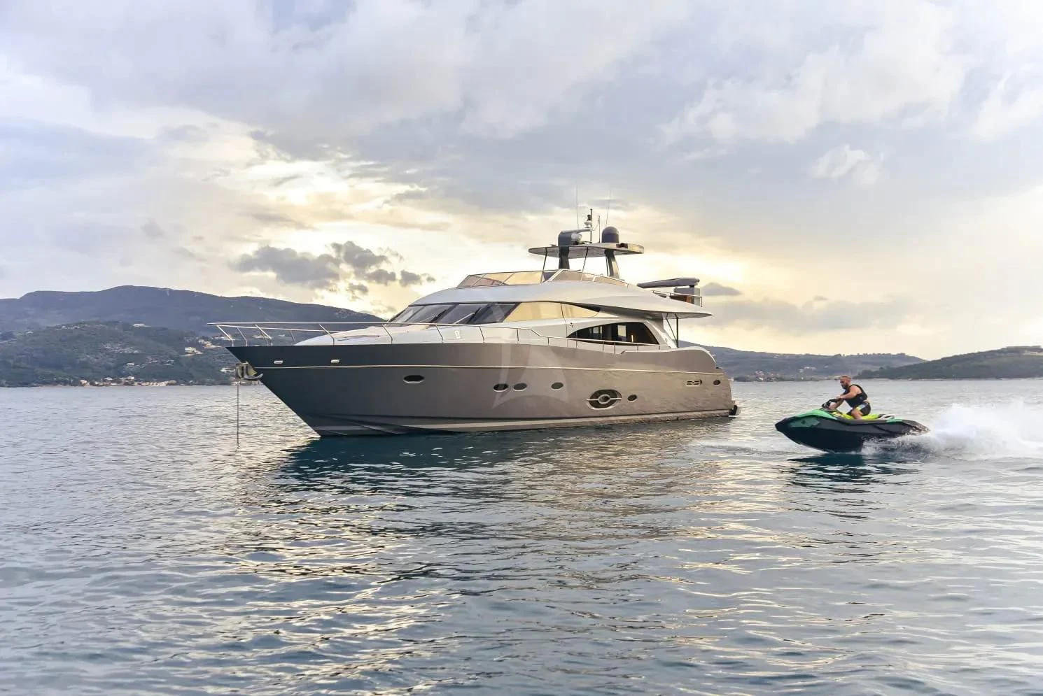 a boat on the water aboard STELA 117 Yacht for Sale