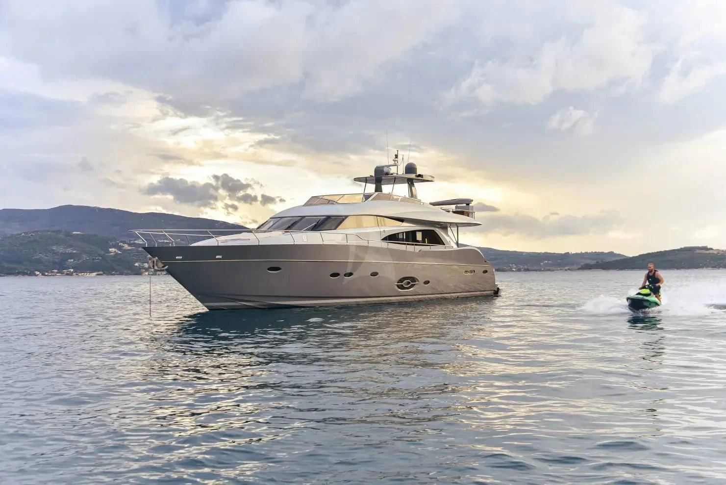 a boat on the water aboard STELA 117 Yacht for Sale