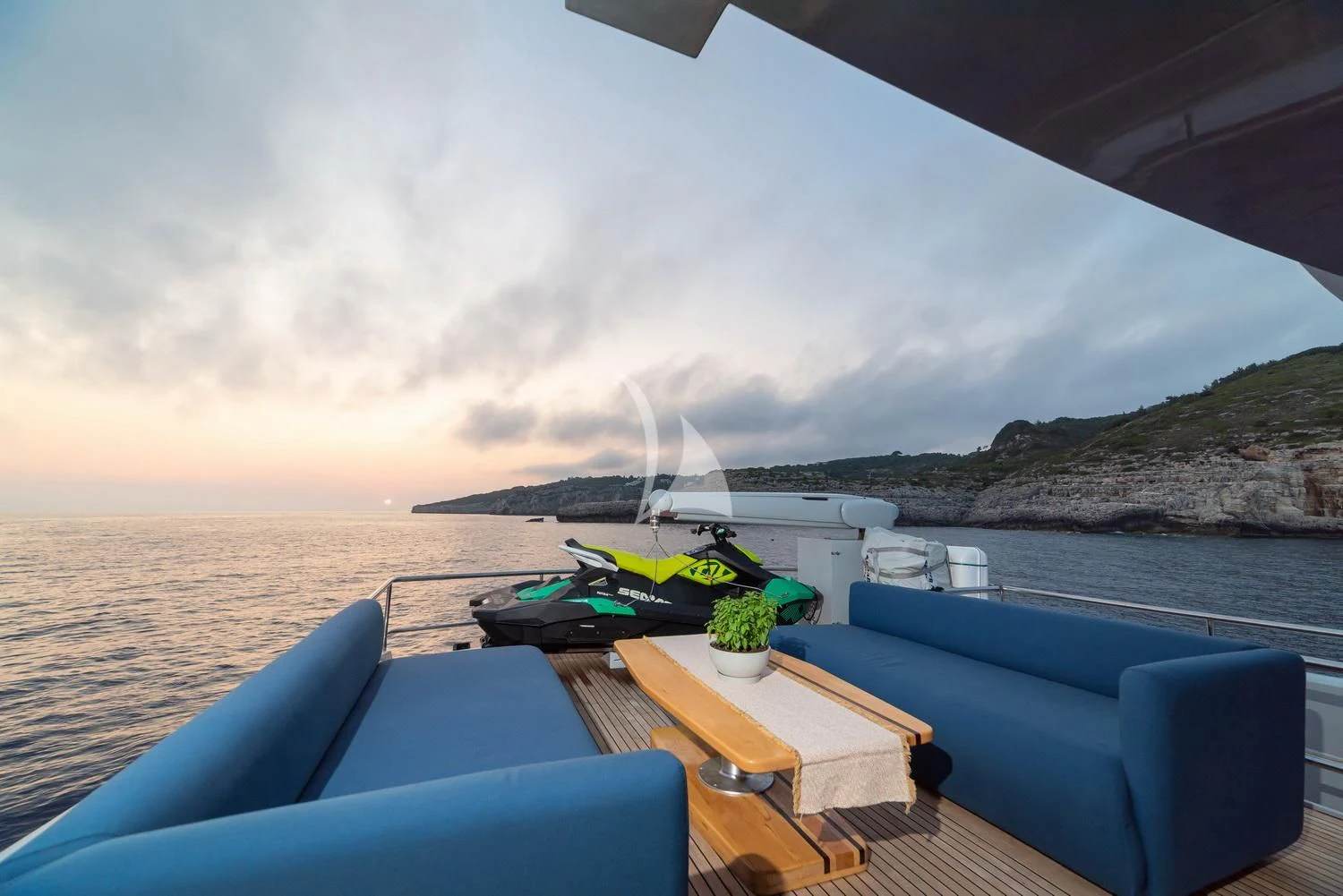 a boat on a body of water aboard STELA 117 Yacht for Sale