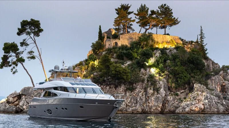 a boat on a body of water aboard STELA 117 Yacht for Sale