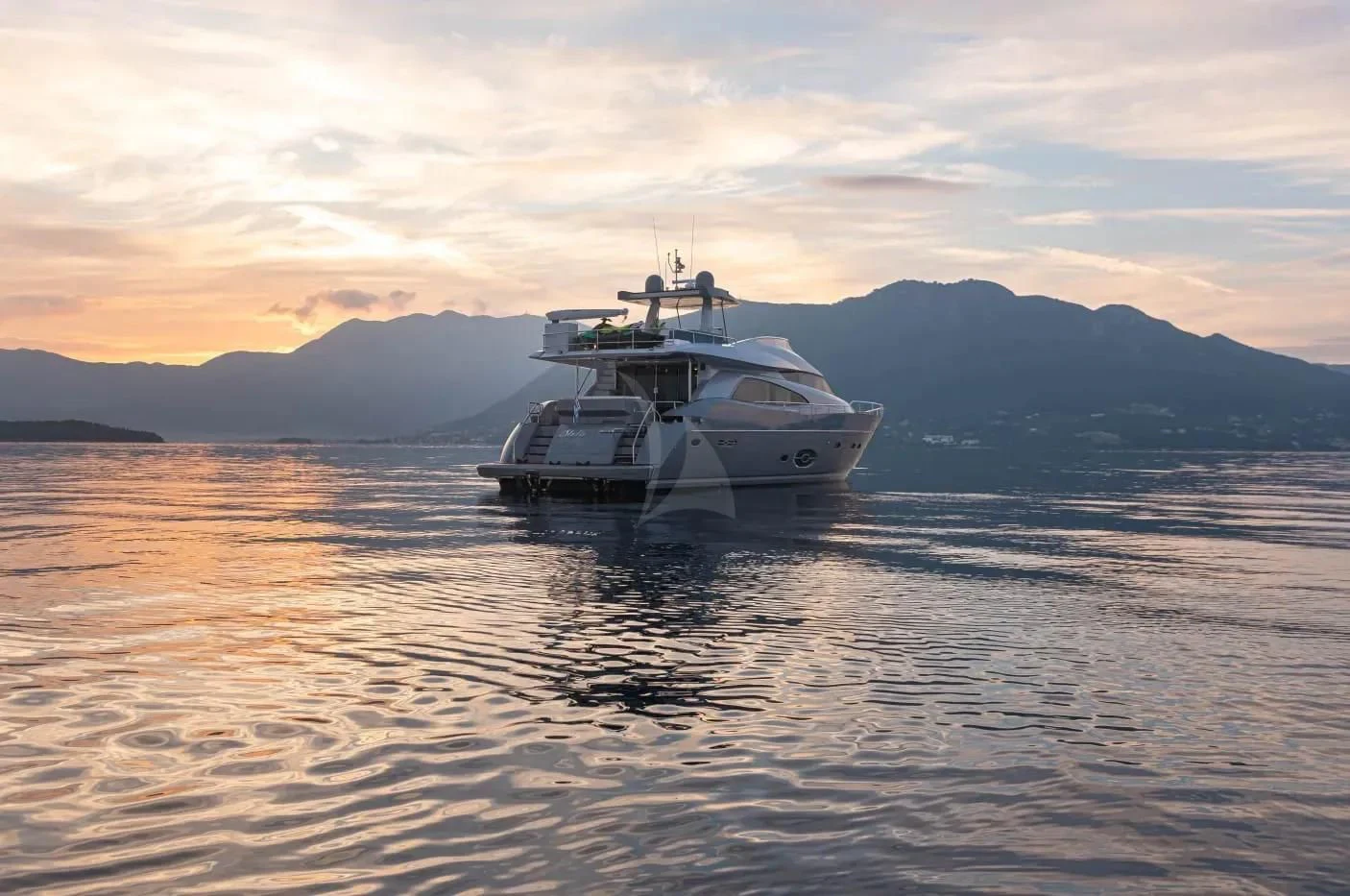 a boat in the water aboard STELA 117 Yacht for Sale