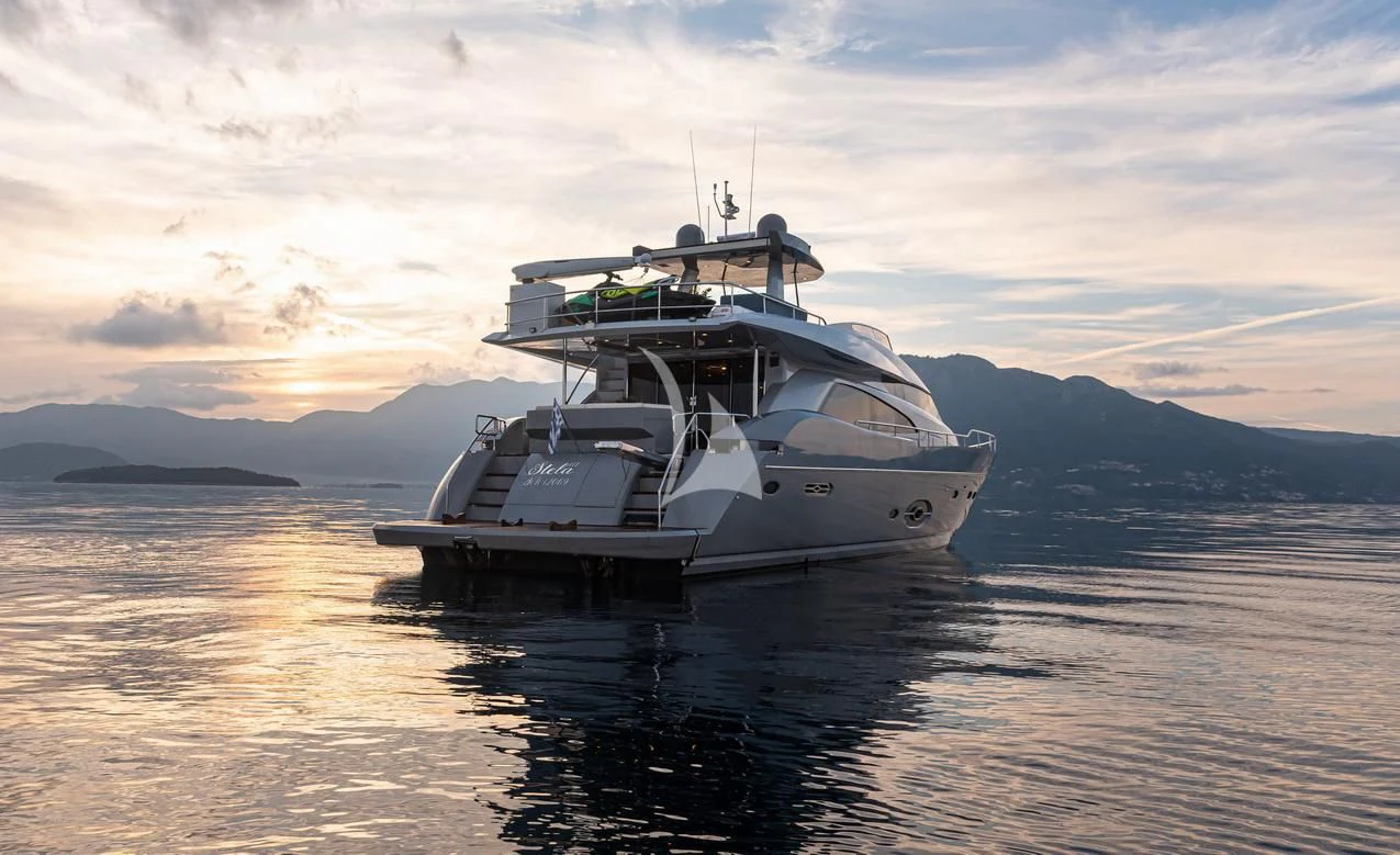 a boat in the water aboard STELA 117 Yacht for Sale