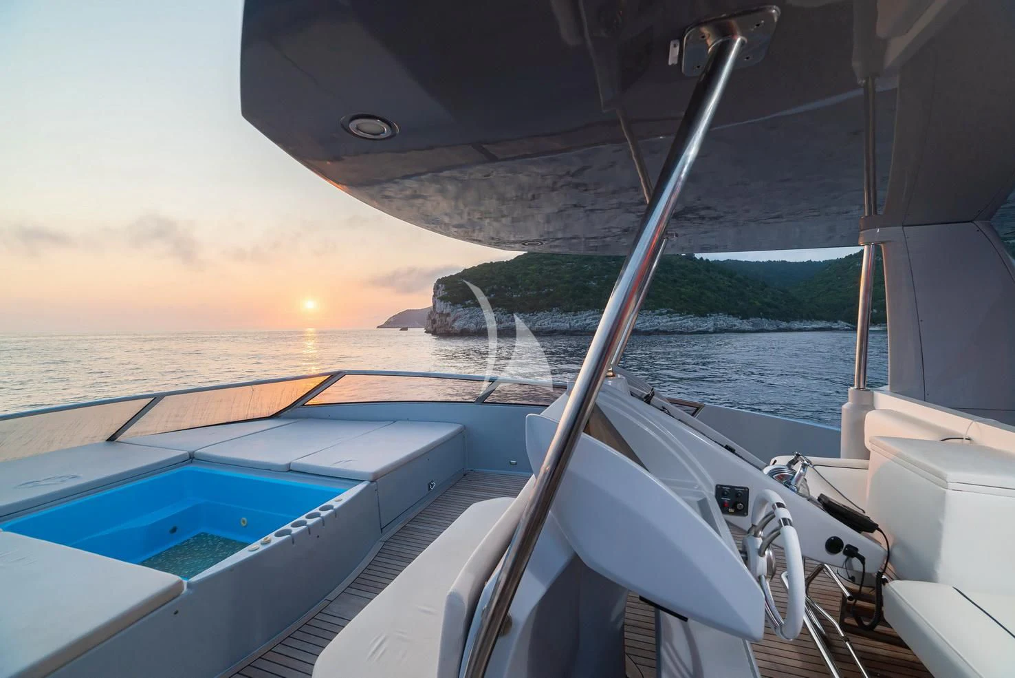 a boat on the water aboard STELA 117 Yacht for Sale