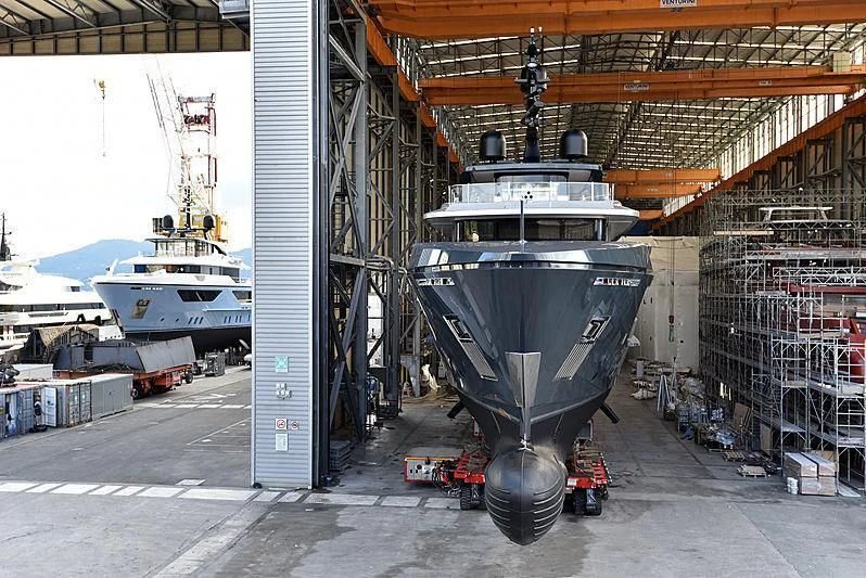 a large machine in a warehouse aboard AMO Yacht for Sale