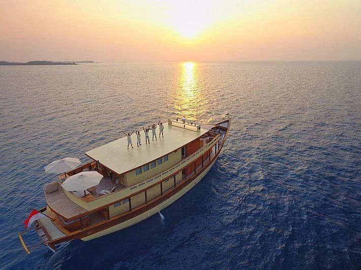 a boat in the water aboard MISCHIEF Yacht for Sale