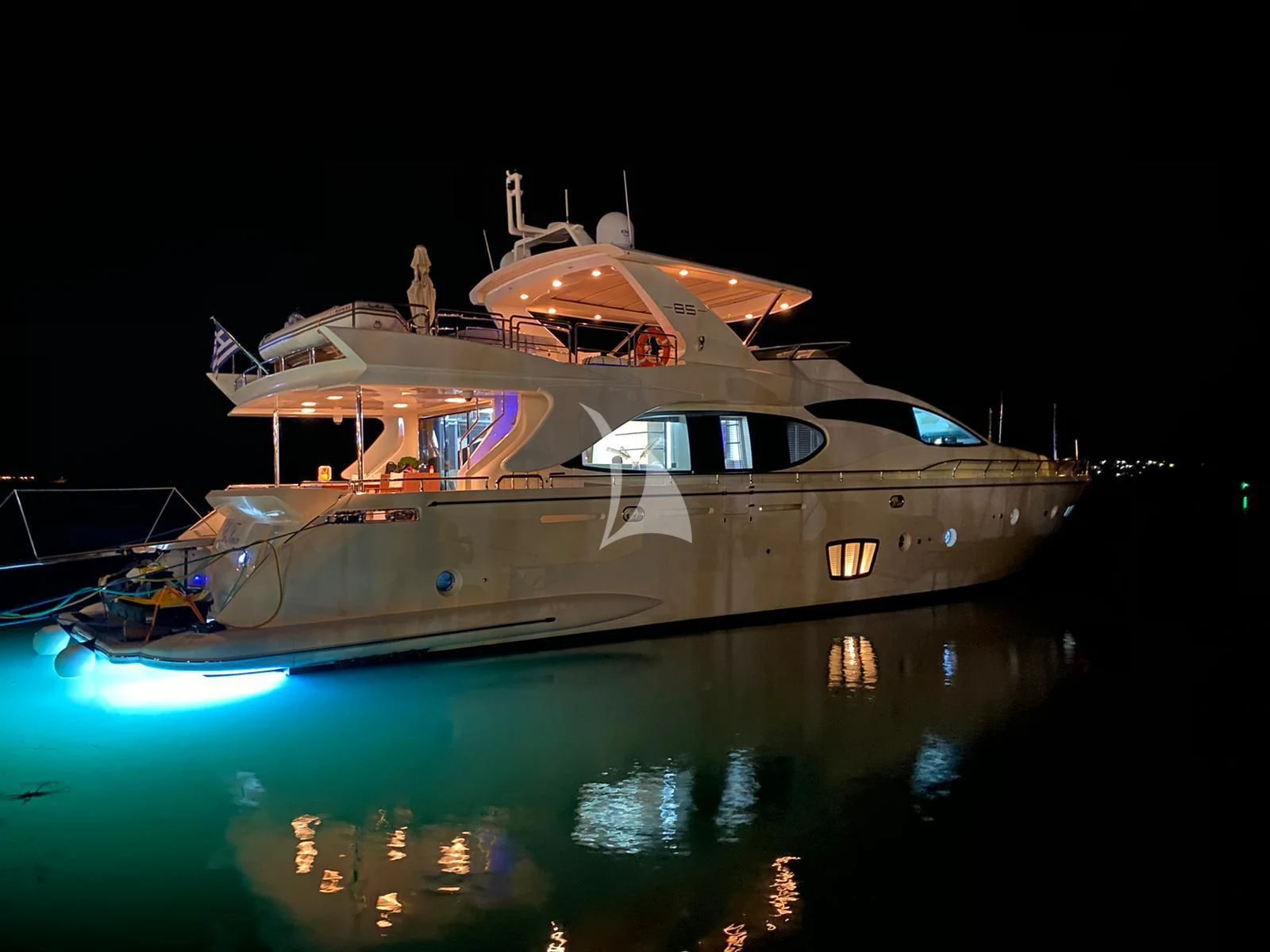 a boat on the water aboard LA FENICE Yacht for Charter