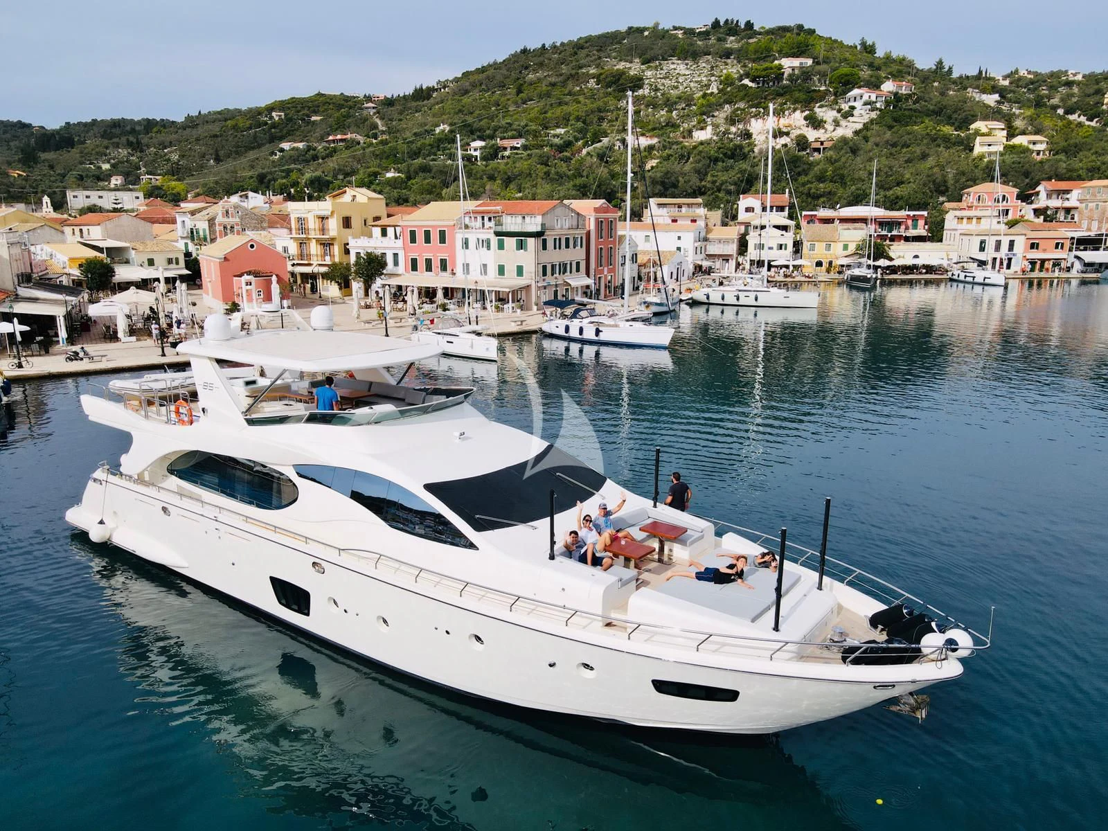 a boat in the water aboard LA FENICE Yacht for Charter