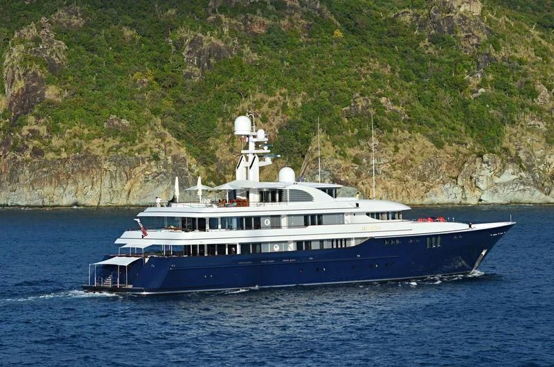 a boat on the water aboard ARCHIMEDES Yacht for Sale