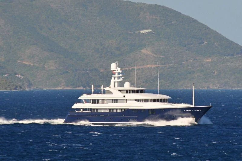 a boat on the water aboard ARCHIMEDES Yacht for Sale