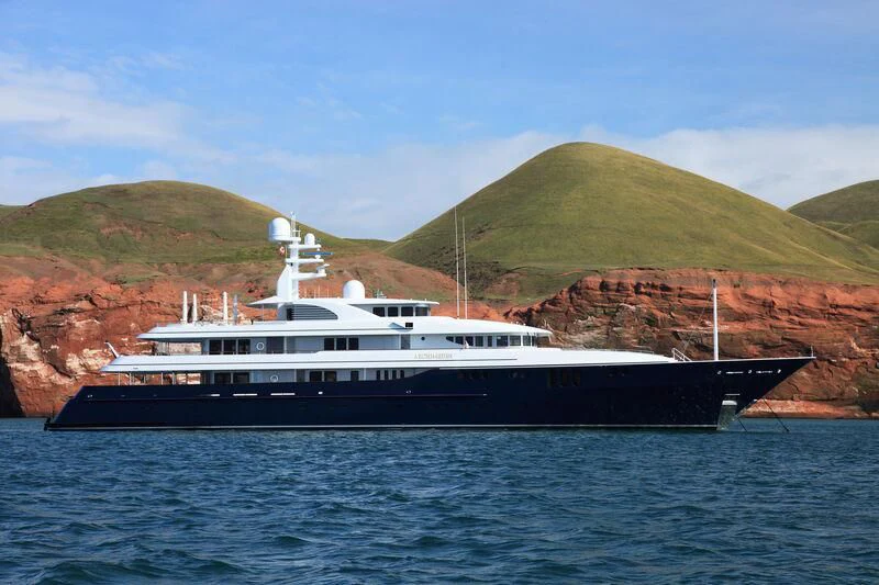 a boat on the water aboard ARCHIMEDES Yacht for Sale