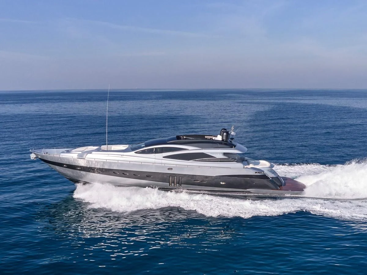 a white yacht in the water aboard ONE Yacht for Charter