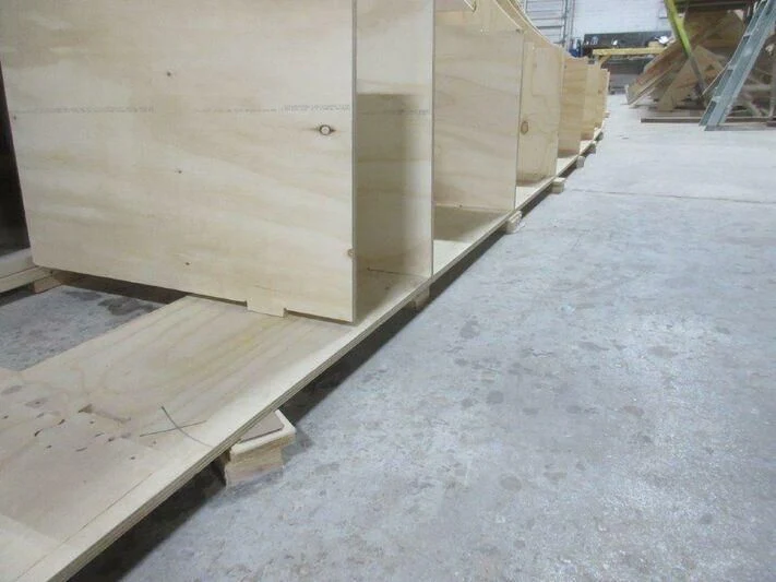 a large stack of pallets aboard JARRETT BAY 90/68 Yacht for Sale