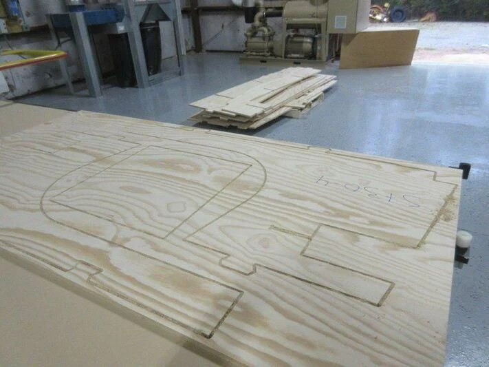 a large wooden board aboard JARRETT BAY 90/68 Yacht for Sale