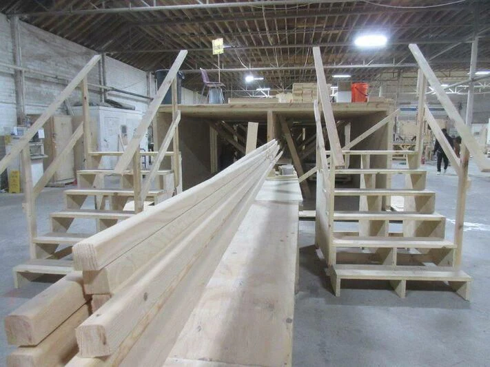 a room with white stairs aboard JARRETT BAY 90/68 Yacht for Sale