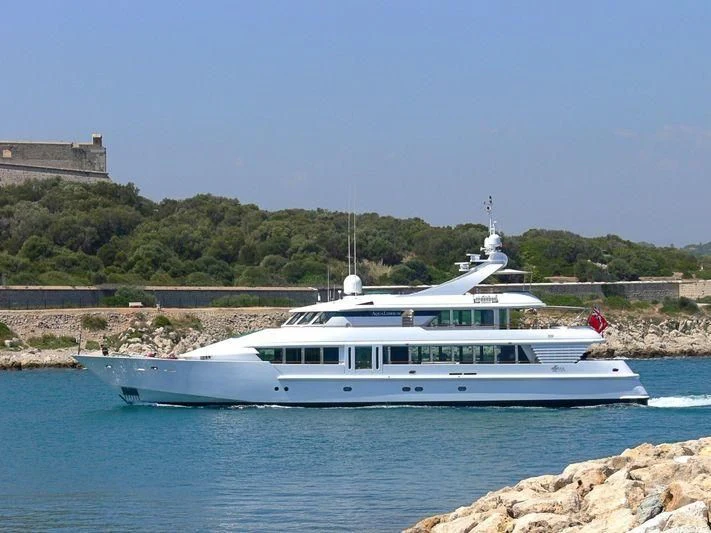 a boat on the water aboard AQUALIBRIUM 1 Yacht for Sale