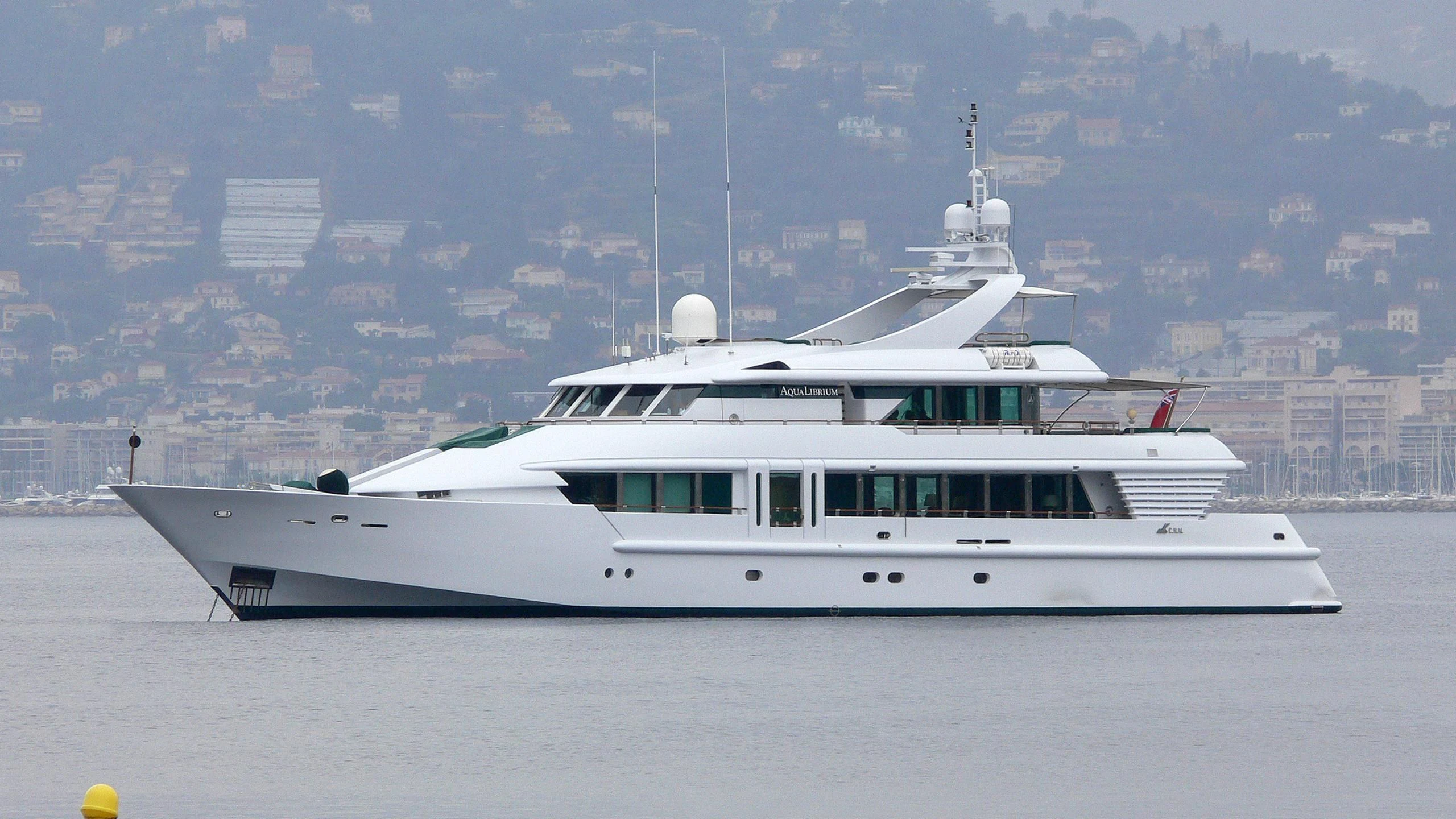 a white yacht in the water aboard AQUALIBRIUM 1 Yacht for Sale
