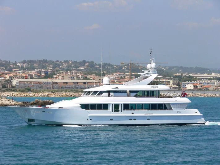 a boat on the water aboard AQUALIBRIUM 1 Yacht for Sale