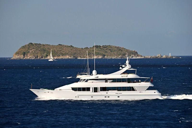 a white yacht in the water aboard AQUALIBRIUM 1 Yacht for Sale