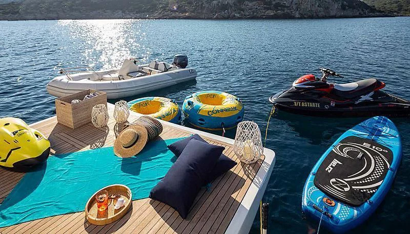 boats on the water aboard ASTARTE Yacht for Sale