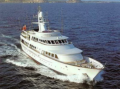 a boat on the water aboard TRANQUILLITY Yacht for Sale