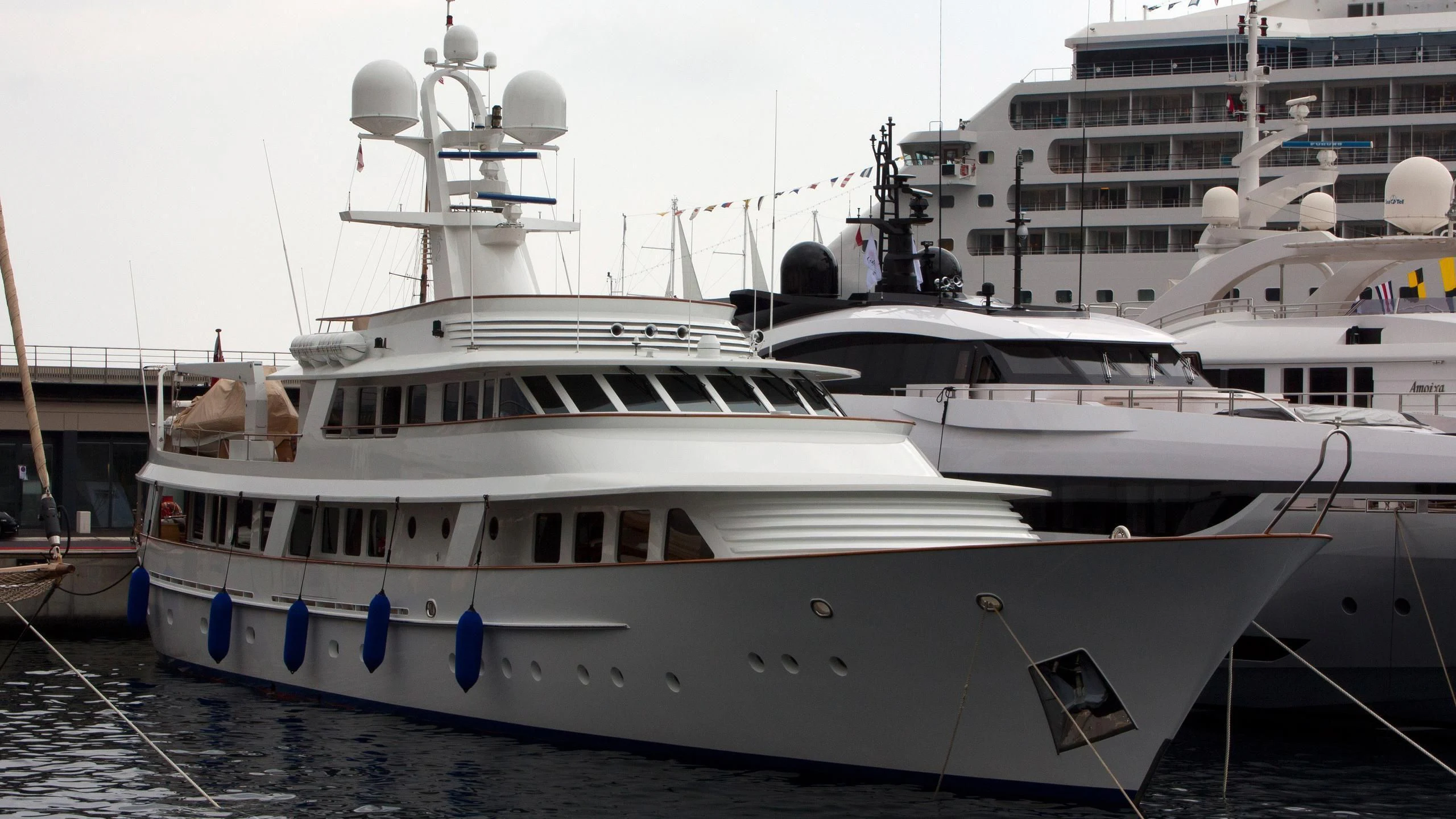 a group of boats docked aboard TRANQUILLITY Yacht for Sale