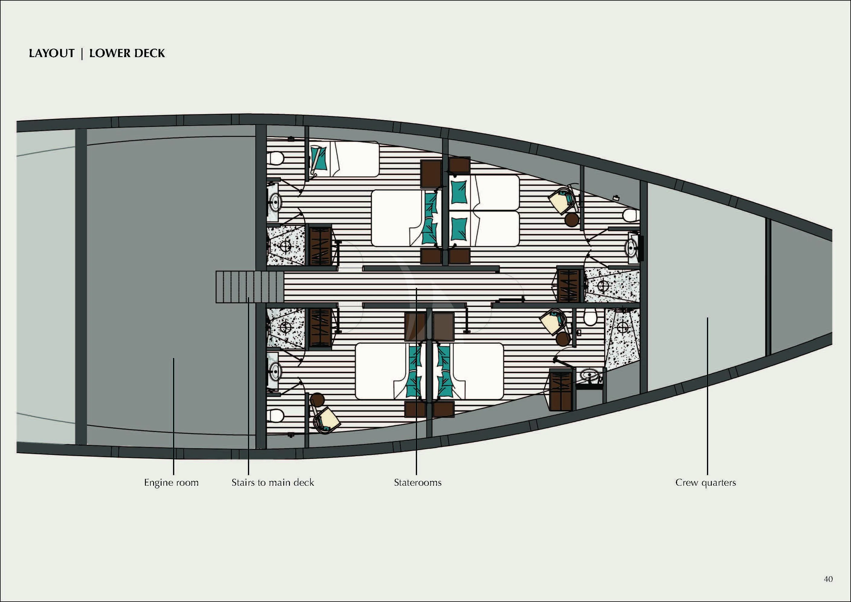 diagram aboard VELA Yacht for Charter