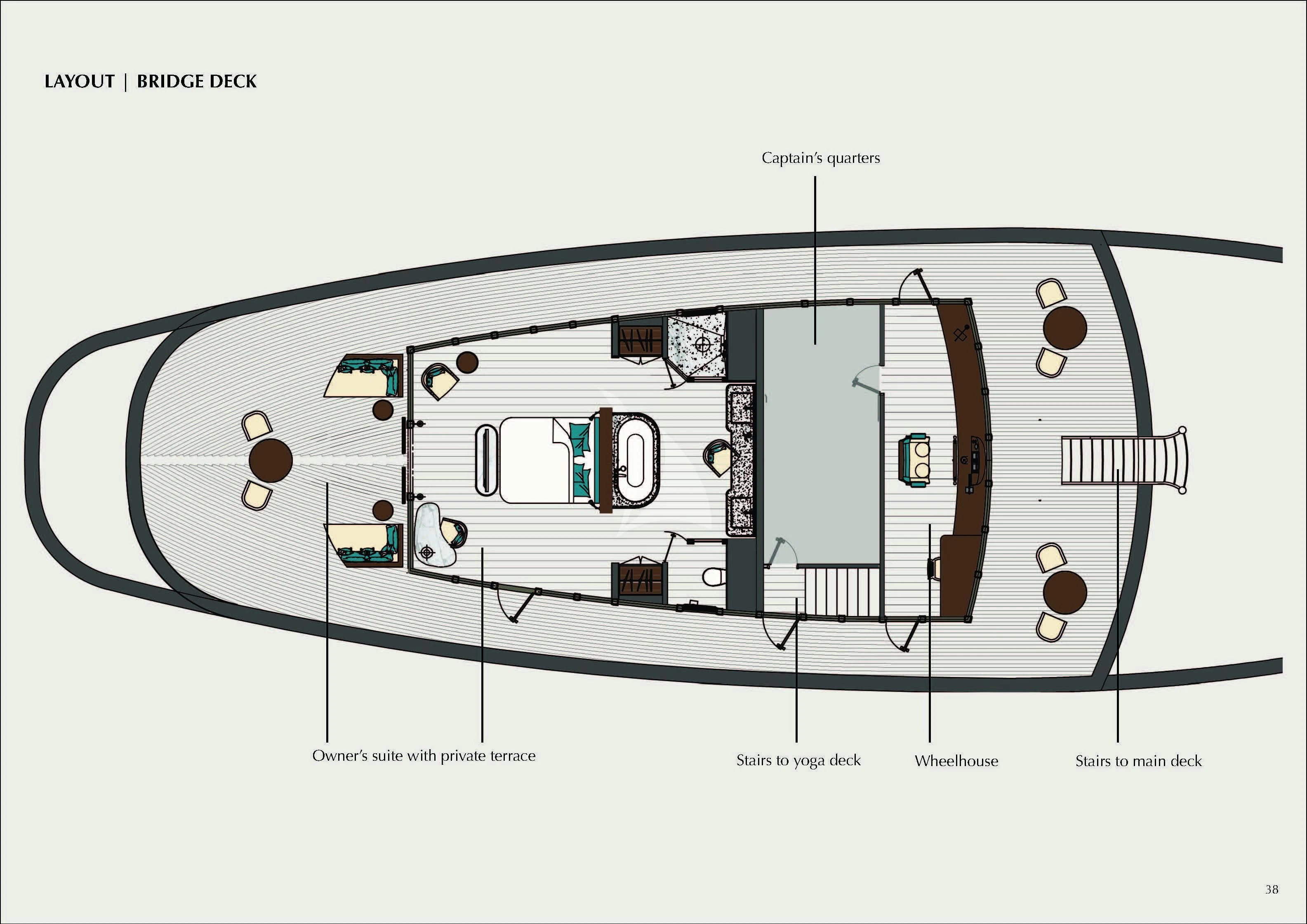 diagram, engineering drawing aboard VELA Yacht for Charter