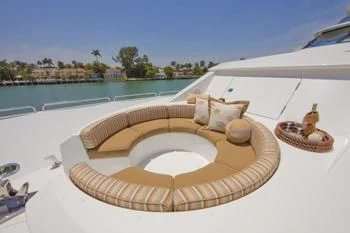 a lounge chair on a beach aboard LADY GRACE Yacht for Sale