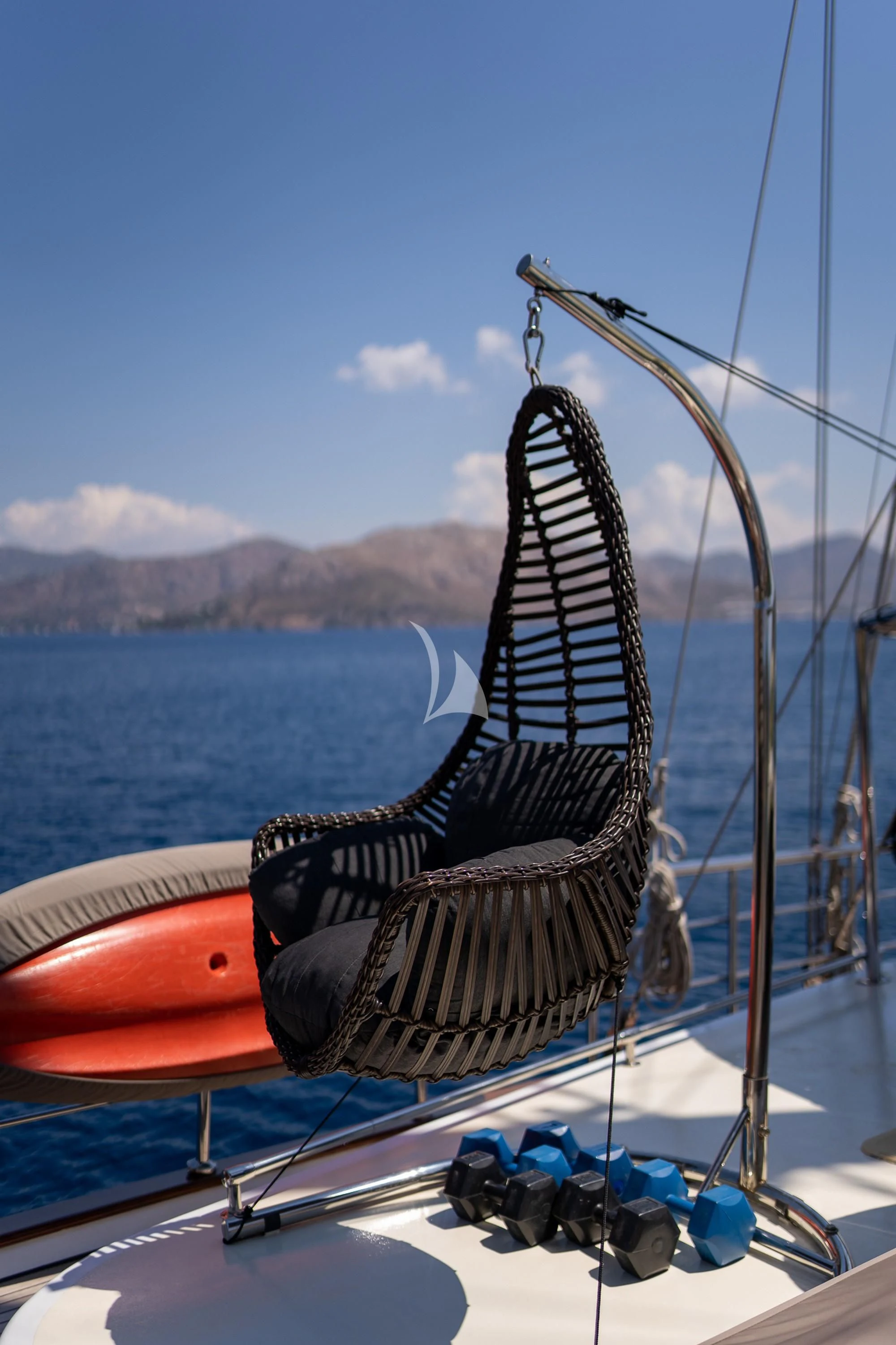 a boat with ropes on the deck aboard NEVRA QUEEN Yacht for Sale