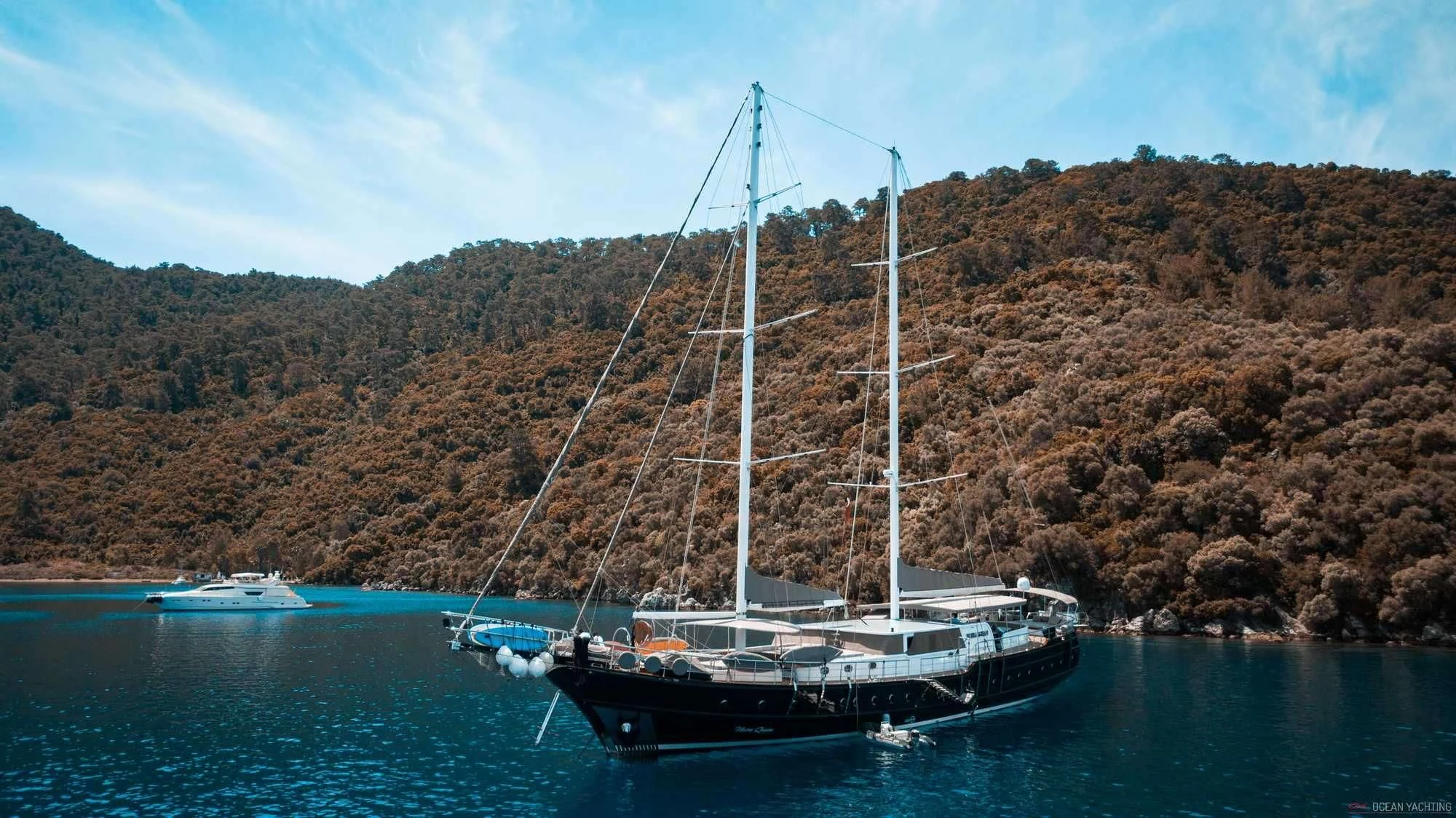 a sailboat on the water aboard NEVRA QUEEN Yacht for Sale