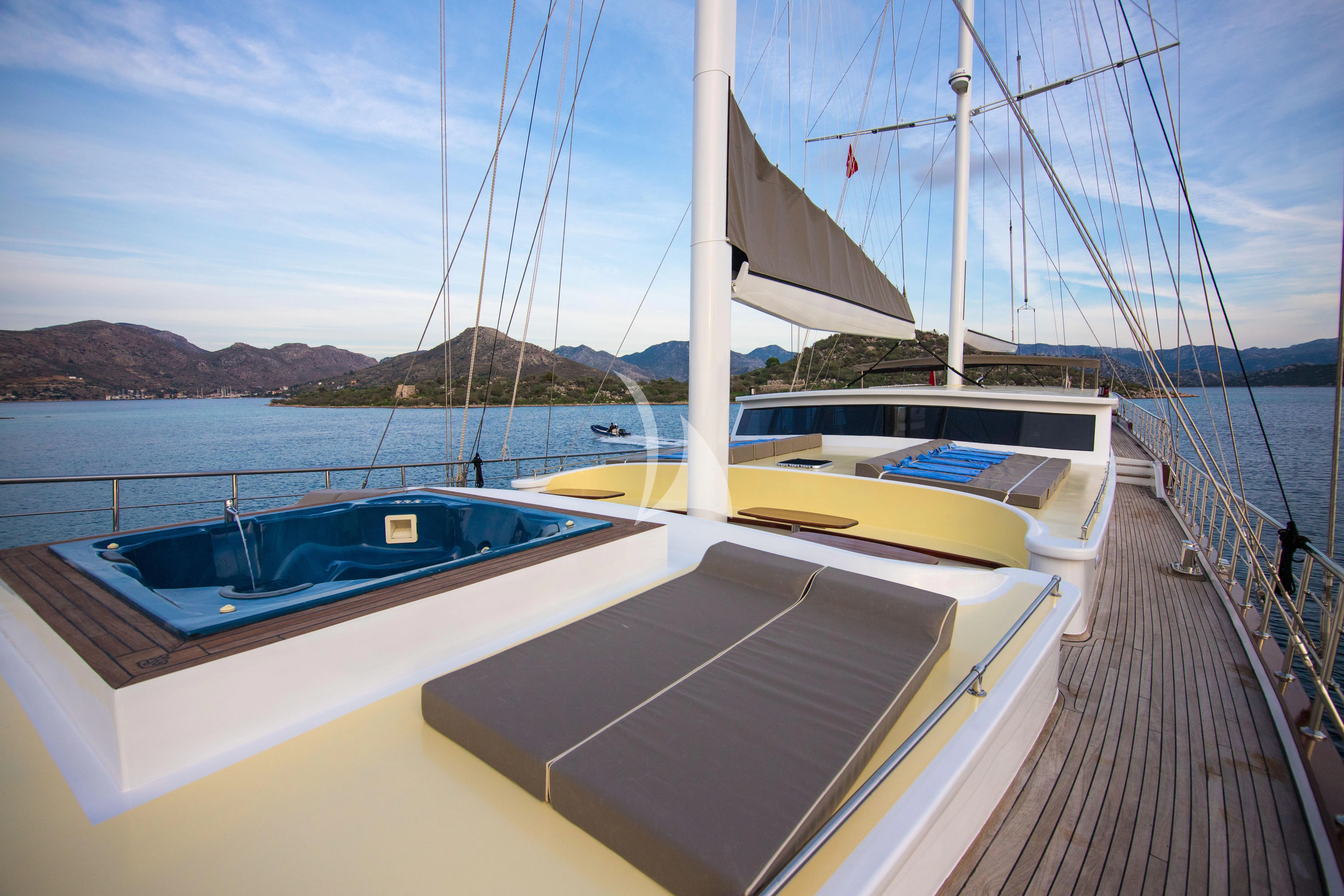 a boat on the water aboard NEVRA QUEEN Yacht for Sale