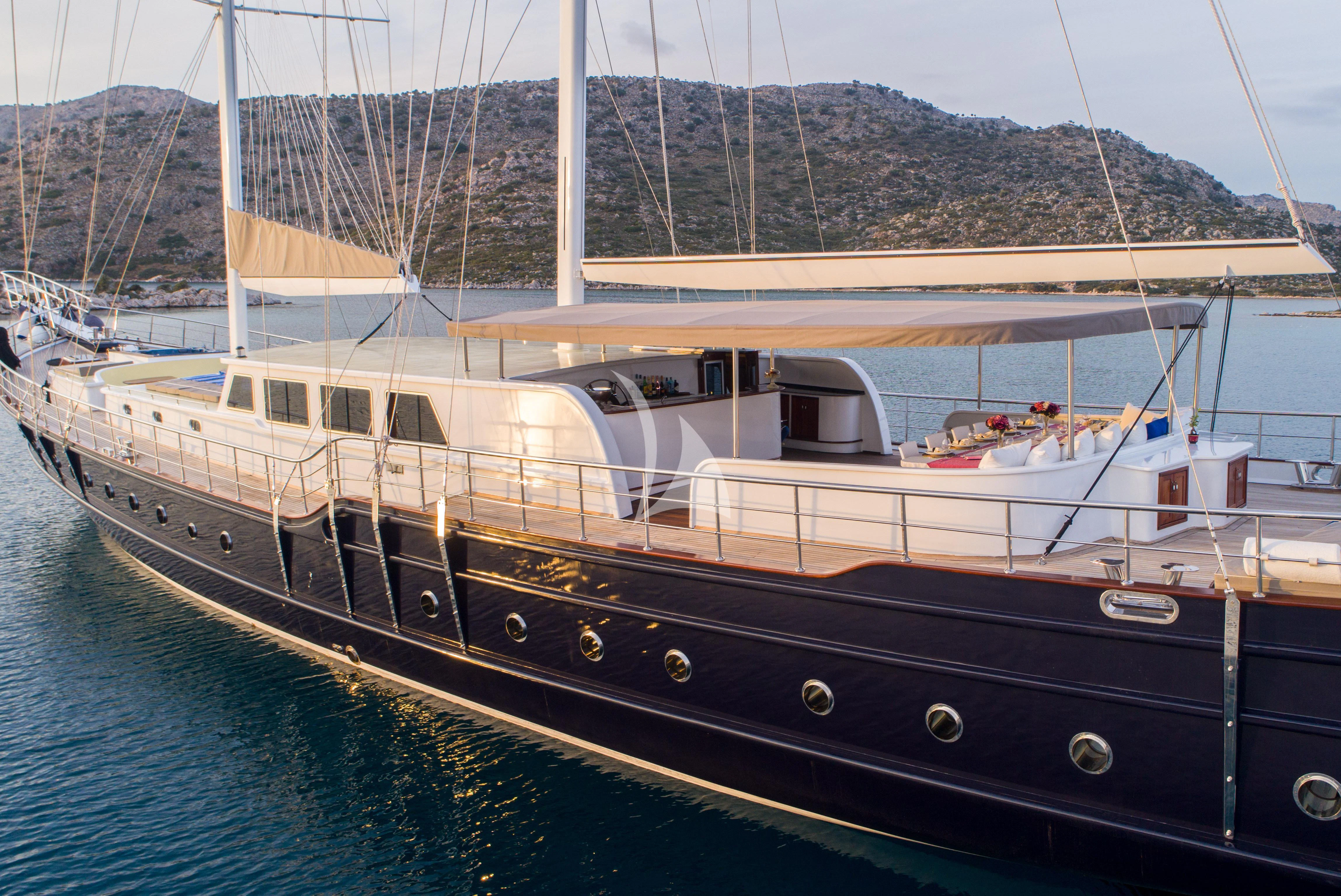 a boat in the water aboard NEVRA QUEEN Yacht for Sale