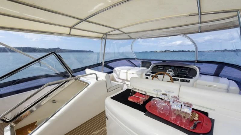 the inside of a car aboard INTEGRITY Yacht for Sale