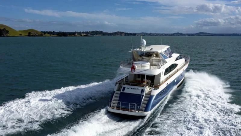a boat on the water aboard INTEGRITY Yacht for Sale