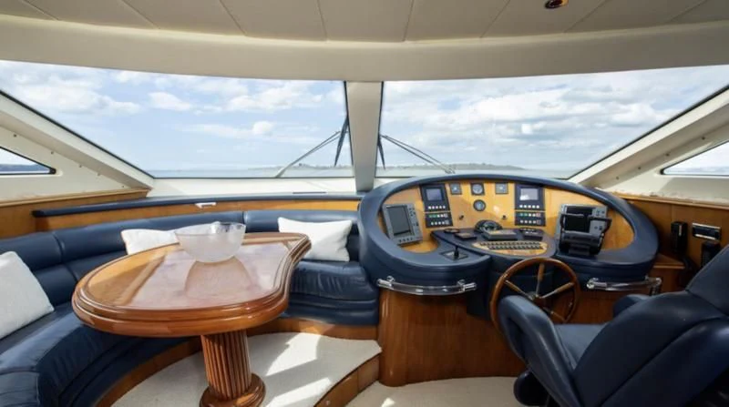 inside of a car aboard INTEGRITY Yacht for Sale