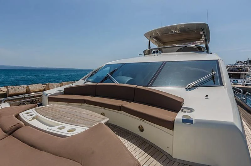 a white yacht on a beach aboard THE BEST WAY Yacht for Sale