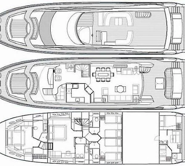 diagram, engineering drawing aboard THE BEST WAY Yacht for Sale