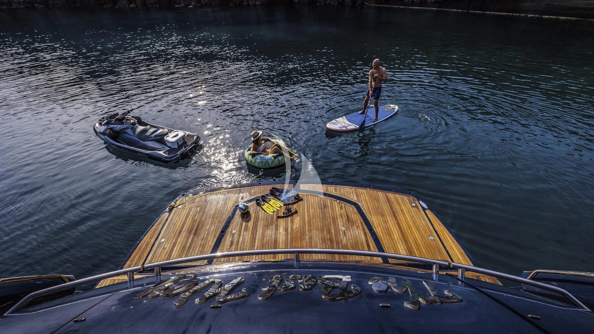 a group of people on a boat aboard THE BEST WAY Yacht for Sale