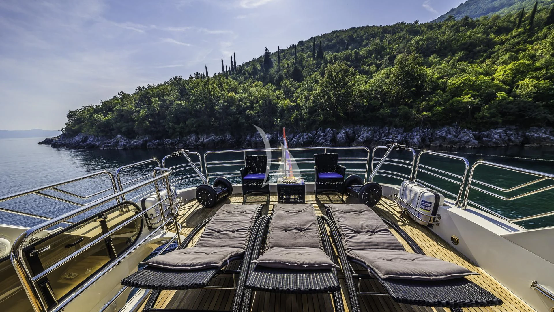 a deck of a boat aboard THE BEST WAY Yacht for Sale
