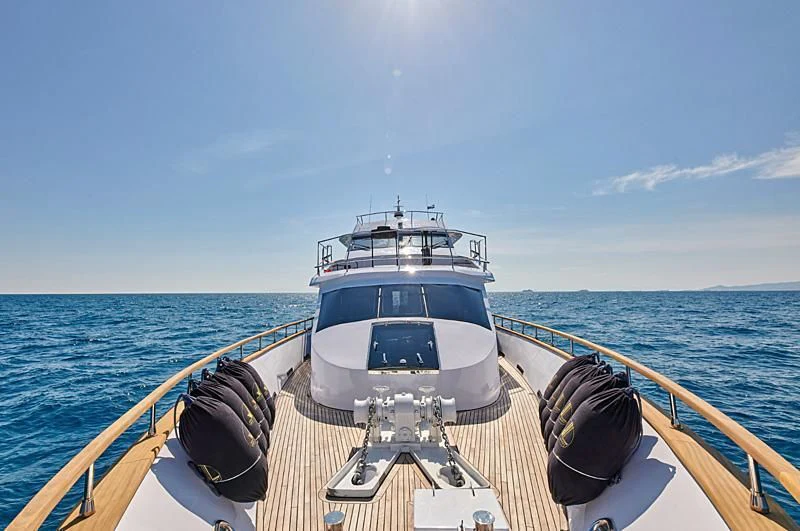a boat on the water aboard WIDE LIBERTY Yacht for Sale