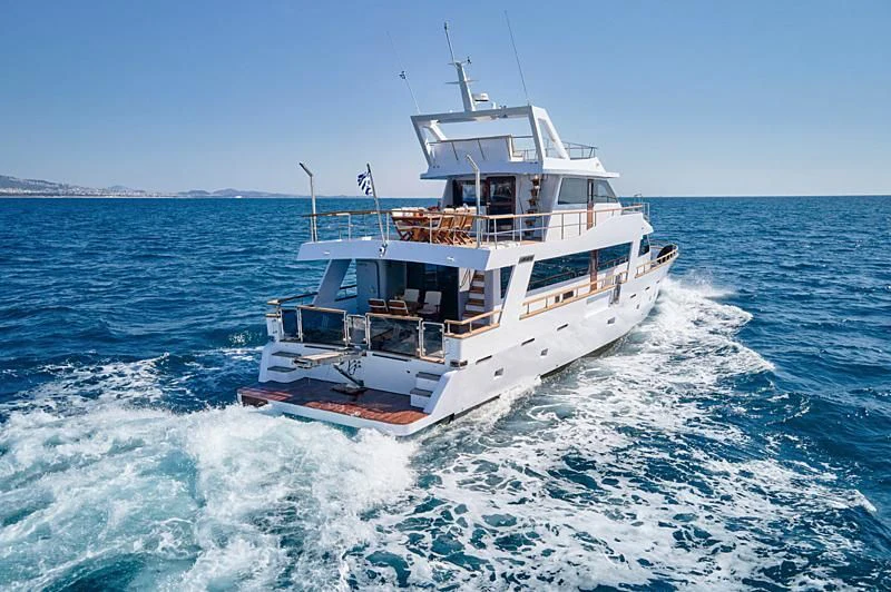 a boat on the water aboard WIDE LIBERTY Yacht for Sale