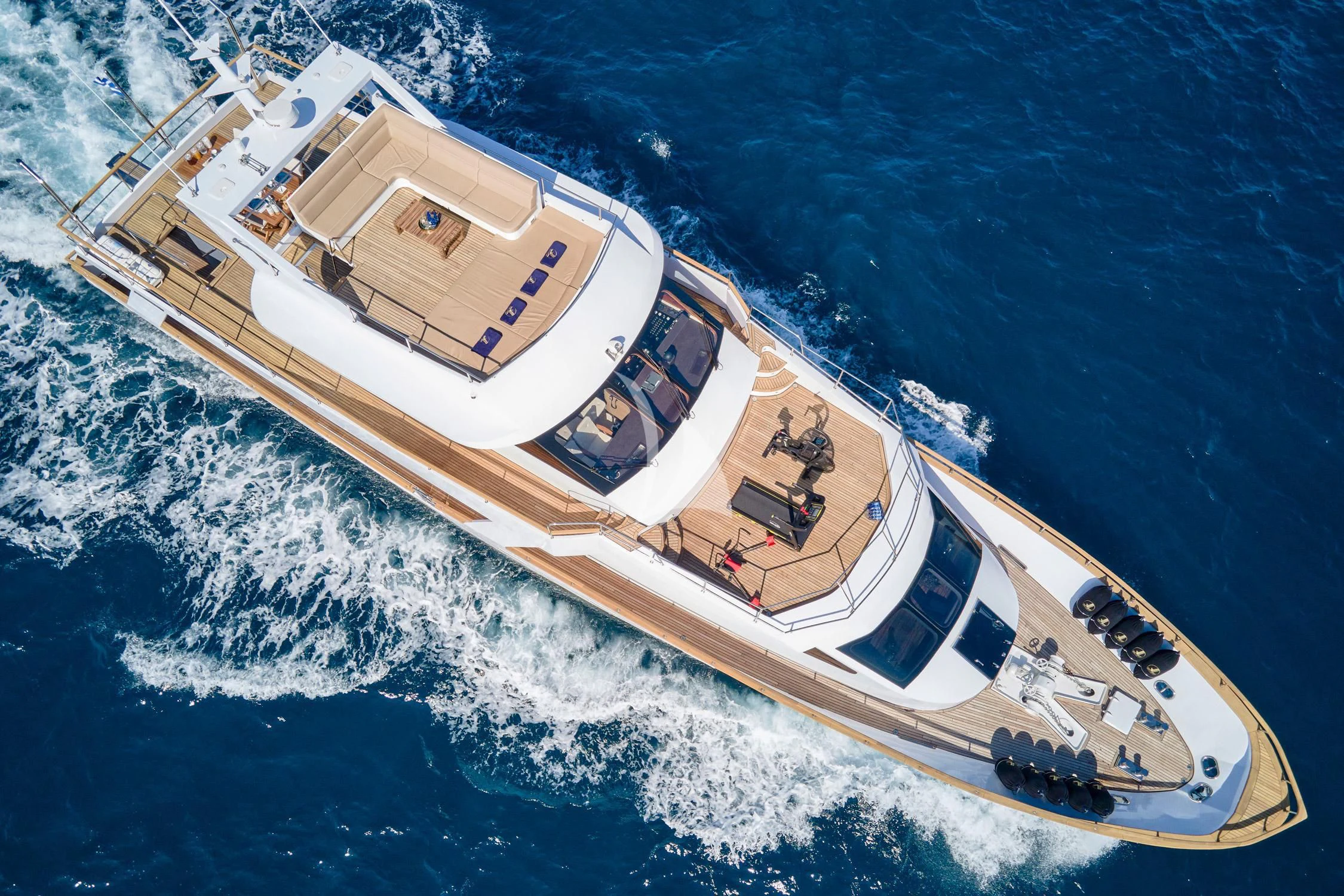 a high angle view of a ship aboard WIDE LIBERTY Yacht for Sale